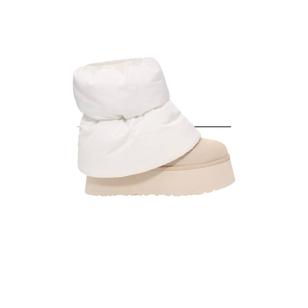 UGG White Puffer Platforms